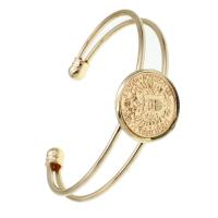 Vas Cuff Bangle, a nő, aranysárga, 62mm, 10PC-k/Bag, Által értékesített Bag