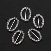 fer supports de Bracelets, avec strass, argent, 20mm, 50PC/sac, Vendu par sac