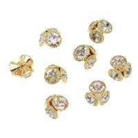 Ijzer Shank Button, met strass, gouden, 19mm, 50pC's/Bag, Verkocht door Bag