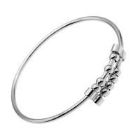 metal Brazalete, para mujer, plateado, 65mm, 10PCs/Bolsa, Vendido por Bolsa