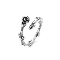 Žalvarinis Cuff Finger Ring, Reguliuojamas & moters, sidabras, 17mm, Pardavė PC