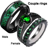 Couple Finger Rings Zinc Alloy plated fashion jewelry & Unisex  & for couple & with rhinestone two different colored Approx 5mm Sold By PC