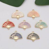 Zinc Alloy Connector Fan gold color plated DIY & enamel nickel lead & cadmium free Sold By Bag