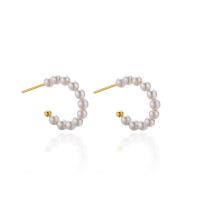 925 sterline d'argento orecchini a borchia, with Shell Pearl, placcato, per la donna, nessuno, 16mm, Venduto da coppia