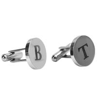 Boutons de manchette, Acier titane, unisexe, argent, 10-40mm, Vendu par PC