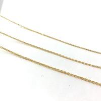 Chaine ovale en laiton, Plaqué or 18K, DIY & normes différentes pour le choix, Vendu par m