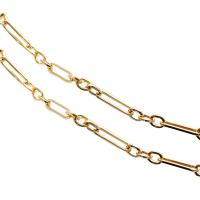 Blås Figaro Chain, Mässing, ljusa guldfärg pläterade, DIY, 7*9mmu30016*23mmu30012mm, Säljs av m