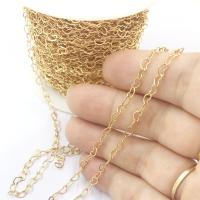 Brass Beading Chains Heart 18K gold plated DIY Sold By m