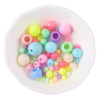 Grânulos acrílicos de cor sólida, acrilico, Roda, DIY & tamanho diferente para a escolha, cores misturadas, 4-12mm, 50G/Bag, vendido por Bag