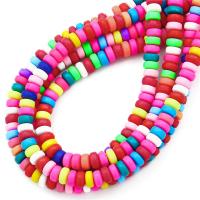 Polymer lerperler, Polymer Clay, du kan DIY, flere farver til valg, 7x4mm, Solgt Per 15.35 inch Strand