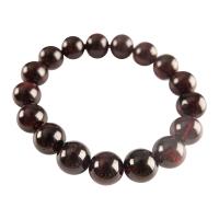 Naturlig granat armbånd, Garnet, Runde, poleret, forskellig størrelse for valg, rød, 7-12mm, Solgt af PC