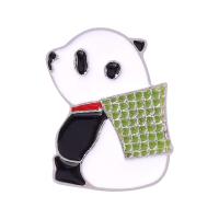 Enamel Brooch Zinc Alloy Panda plated Unisex nickel lead & cadmium free 15-22mm Sold By Lot