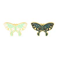 Zinc Alloy Brocher, Butterfly, ovntørrende lak, Unisex & forskellige stilarter for valg, nikkel, bly & cadmium fri, 28x15mm, 10pc'er/Lot, Solgt af Lot