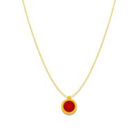 Gemstone Jewelry karoliai, 925 sidabro, su Granatas, aukso spalva padengtas, moters, Ilgis Apytiksliai 15.74 Inch, Pardavė PC