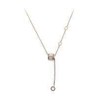 Collana in ottone, with occhi di gatto, placcato color oro, per la donna & con strass, Lunghezza Appross. 19.68 pollice, Venduto da PC