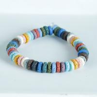 lava Pulsera, para mujer, multicolor, 9mm, longitud aproximado 19 cm, Vendido por UD