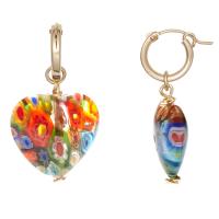 Lampwork Jewelry Earring Titanium Steel with Lampwork random style & for woman mixed colors Sold By Pair