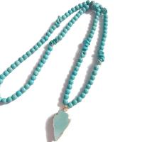 Fashion Turquoise Ketting, Zinc Alloy, met turkoois, plated, voor vrouw, groen, Lengte 50 cm, Verkocht door PC