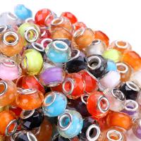 Resina European, with liga de zinco, DIY & esmalte, cores misturadas, 9x14mm, 100PCs/Bag, vendido por Bag