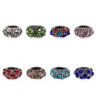 Zinc Alloy European Beads DIY & with rhinestone Sold By Bag