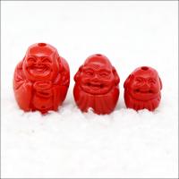 Resin Jewelry Beads Buddha polished imitation cinnabar & DIY red Sold By Bag