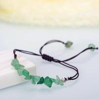 Gemstone karkötő, Drágakő, -val Terylene Cord, egynemű, több színt a választás, 45mm, Hossz 8-28 cm, Által értékesített PC