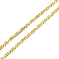 Ijzeren sieraden ketting, Ijzer, gouden, 11x7x1mm, Verkocht door m