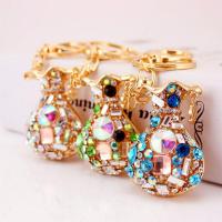 Zinc Alloy Key Clasp with Czech Rhinestone high quality plated fashion jewelry & Unisex Sold By PC