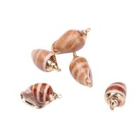 Prirodni Truba Shell Privjesci, s Mesing, zlatna boja pozlaćen, bez spolne razlike, više boja za izbor, 20-40mm, Približno 100računala/Torba, Prodano By Torba