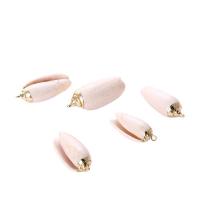 Trompette naturelle Shell pendentifs, coquille de trompette, avec laiton, Placage de couleur d'or, unisexe, plus de couleurs à choisir, 20-30mm, Environ 100PC/sac, Vendu par sac