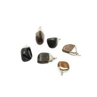 Gemstone Hängen Smycken, Natursten, med Mässing, Oregelbunden, plated, Unisex, blandade färger, 15-25mm, Säljs av PC