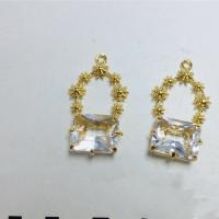 Crystal Hangers, Kristal, met Messing, gold plated, DIY, meer kleuren voor de keuze, 17x30mm, 30pC's/Bag, Verkocht door Bag