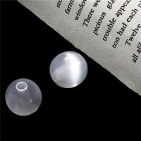 Imitatie cat's eye resin kralen, Hars, Ronde, DIY & verschillende grootte voor keus, wit, 50pC's/Bag, Verkocht door Bag