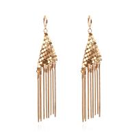 Fashion Fringe Boucles d'oreilles, laiton, avec aluminium, glandpompon, Placage, bijoux de mode & pour femme, plus de couleurs à choisir, 20x110mm, Vendu par paire