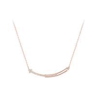 Colares de esterlina de prata, 925 de prata esterlina, with 2.36 inch extender chain, banhado, para mulher & com strass, Mais cores pare escolha, comprimento Aprox 17.8 inchaltura, vendido por PC