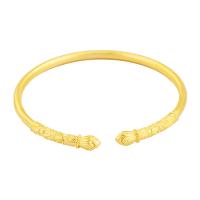 Messing Manchet Bangle, voor vrouw, gouden, 3.40mm, Verkocht door PC