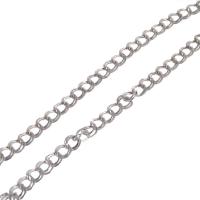 Jern Twist Oval Chain, sølv, 10x8mm, Solgt af m