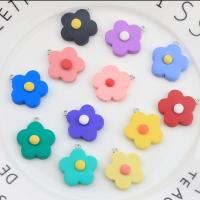 Polymer Ton Anhänger, Blume, unisex, keine, 25x5mm, ca. 100PCs/Tasche, verkauft von Tasche