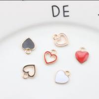 Zinc Alloy Enamel Pendants Heart gold color plated Unisex & hollow nickel lead & cadmium free Approx Sold By Bag