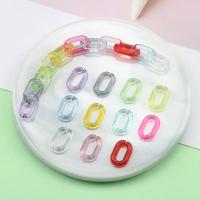 Acrylic Linking Ring Oval polished DIY Approx Sold By Bag