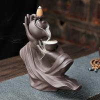 Backflow Incense Burner Purple Clay handmade for home and office & durable Sold By PC