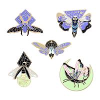 Enamel Brooch Zinc Alloy Butterfly stoving varnish Unisex nickel lead & cadmium free 30mm Sold By Lot