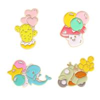 Enamel Brooch Zinc Alloy Cartoon plated Unisex nickel lead & cadmium free 13-26mm Sold By Lot