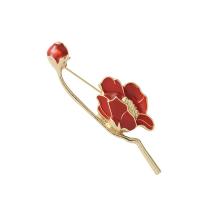 Enamel Brooch Zinc Alloy Flower plated Unisex nickel lead & cadmium free 18-66mm Sold By Lot