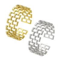 304 acciaio inox Anelli Cuff, Regolabile & per la donna & cavo, nessuno, Misura:7, Venduto da PC