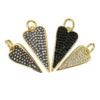 Cubic Zirconia Micro Pave Brass Pendant gold color plated micro pave cubic zirconia Approx 3.5mm Sold By PC