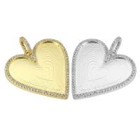 Brass Heart Riipukset, Messinki, Sydän, päällystetty, enemmän värejä valinta, 30x31x2mm, Reikä:N. 6mm, Myymät PC