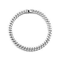 Titanium Steel Chain Necklace plated Unisex silver color Sold By PC