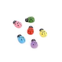 Wood Cabochons Schima Superba Ladybug printing DIY Sold By PC