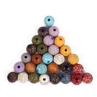 Wood Beads Round Carved DIY mixed colors 16mm Sold By PC